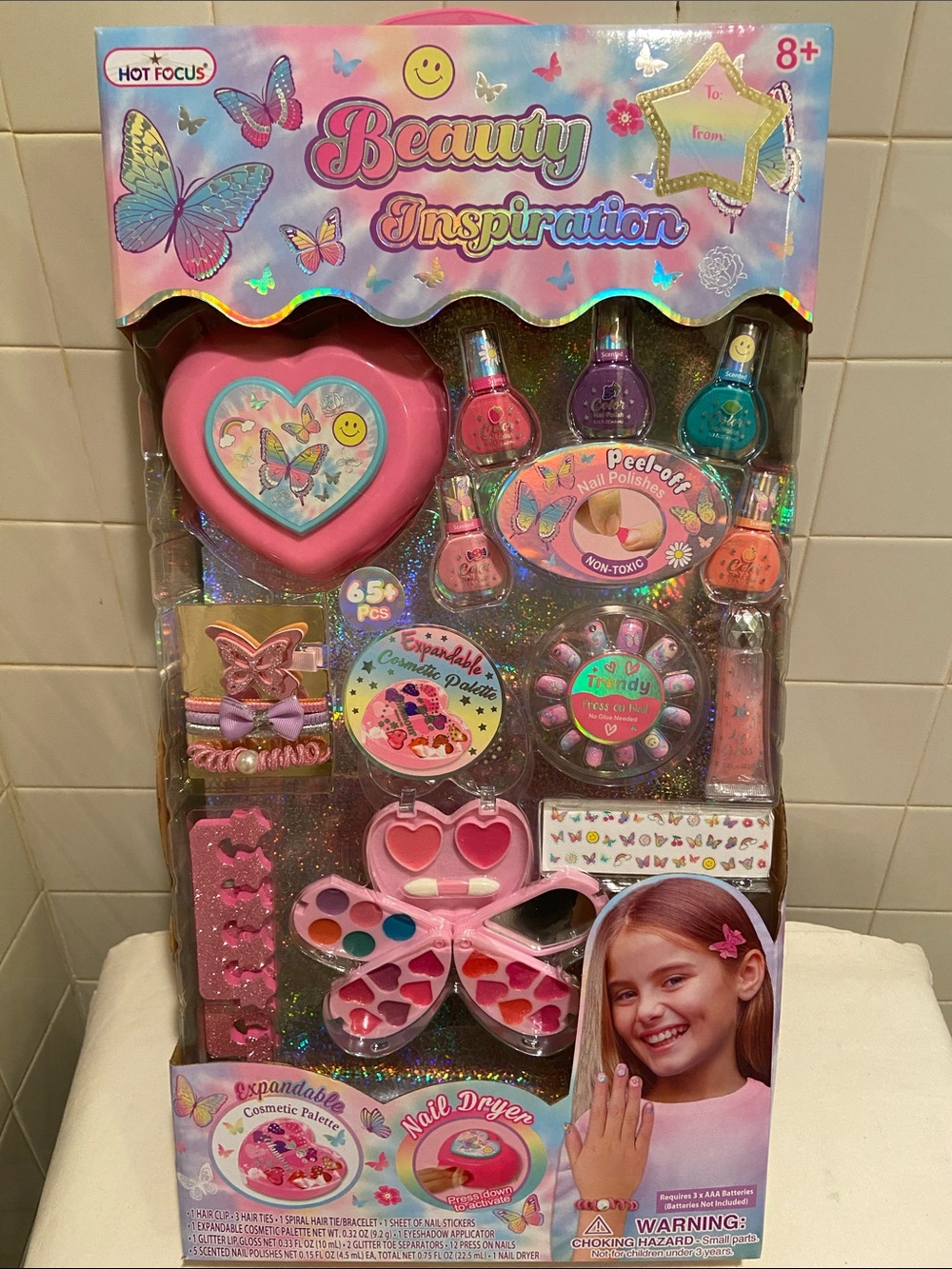 🩷Hot Focus Beauty Inspiration Kids Makeup & Nail Playset - Pink